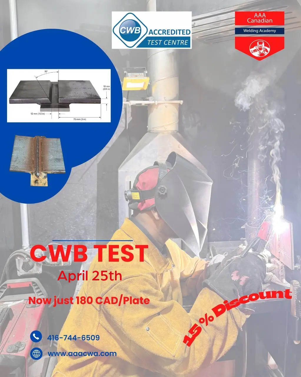 Instructor teaching welding techniques at AAA Canadian Welding Academy